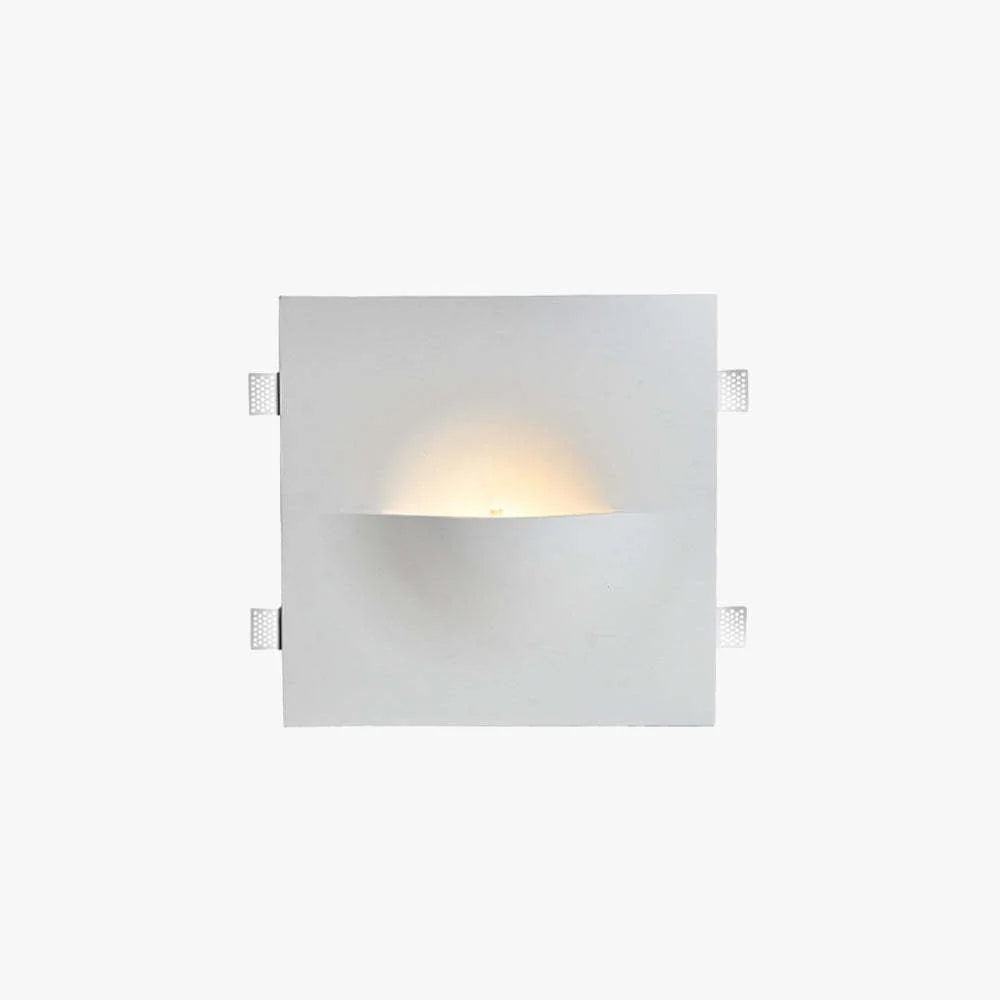 Recessed Wall Light | Metal & Gypsum Warm LED