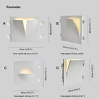 Recessed Wall Light | Metal & Gypsum Warm LED