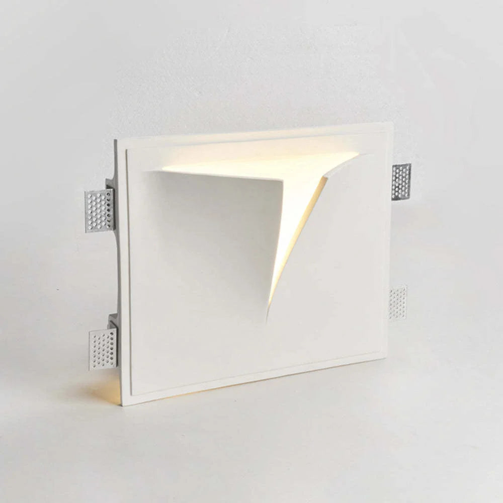 Recessed Wall Light | Metal & Gypsum Warm LED