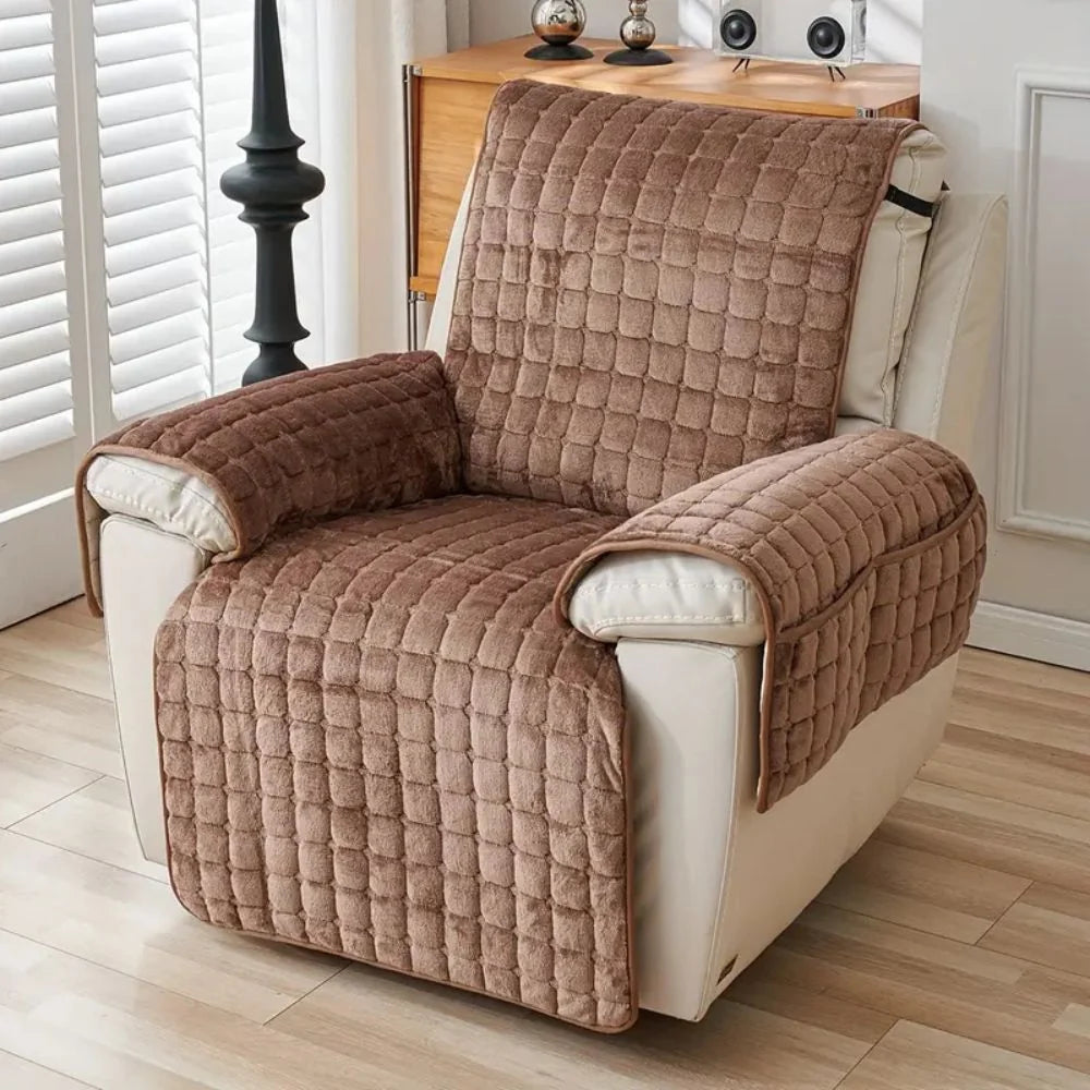 Recliner Cover | Quilted Microfiber, Non-Slip & Side Pocket