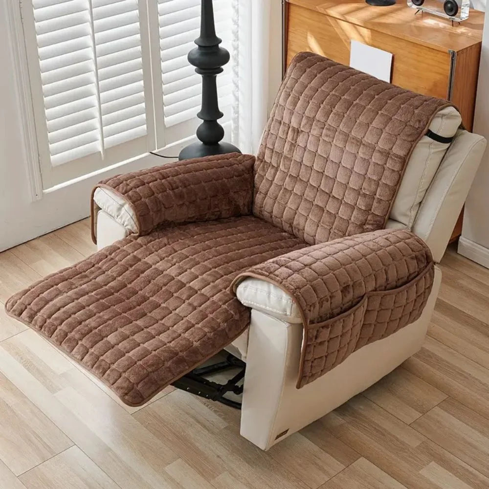 Recliner Cover | Quilted Microfiber, Non-Slip & Side Pocket