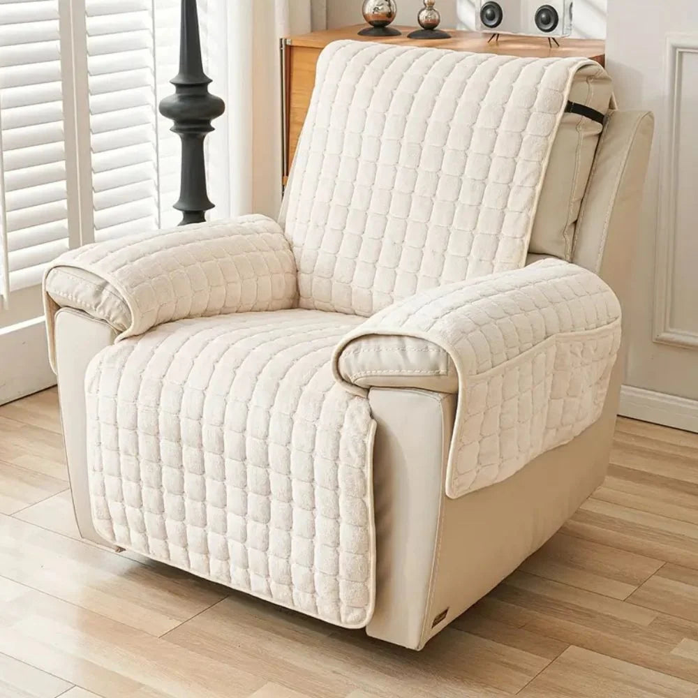 Recliner Cover | Quilted Microfiber, Non-Slip & Side Pocket