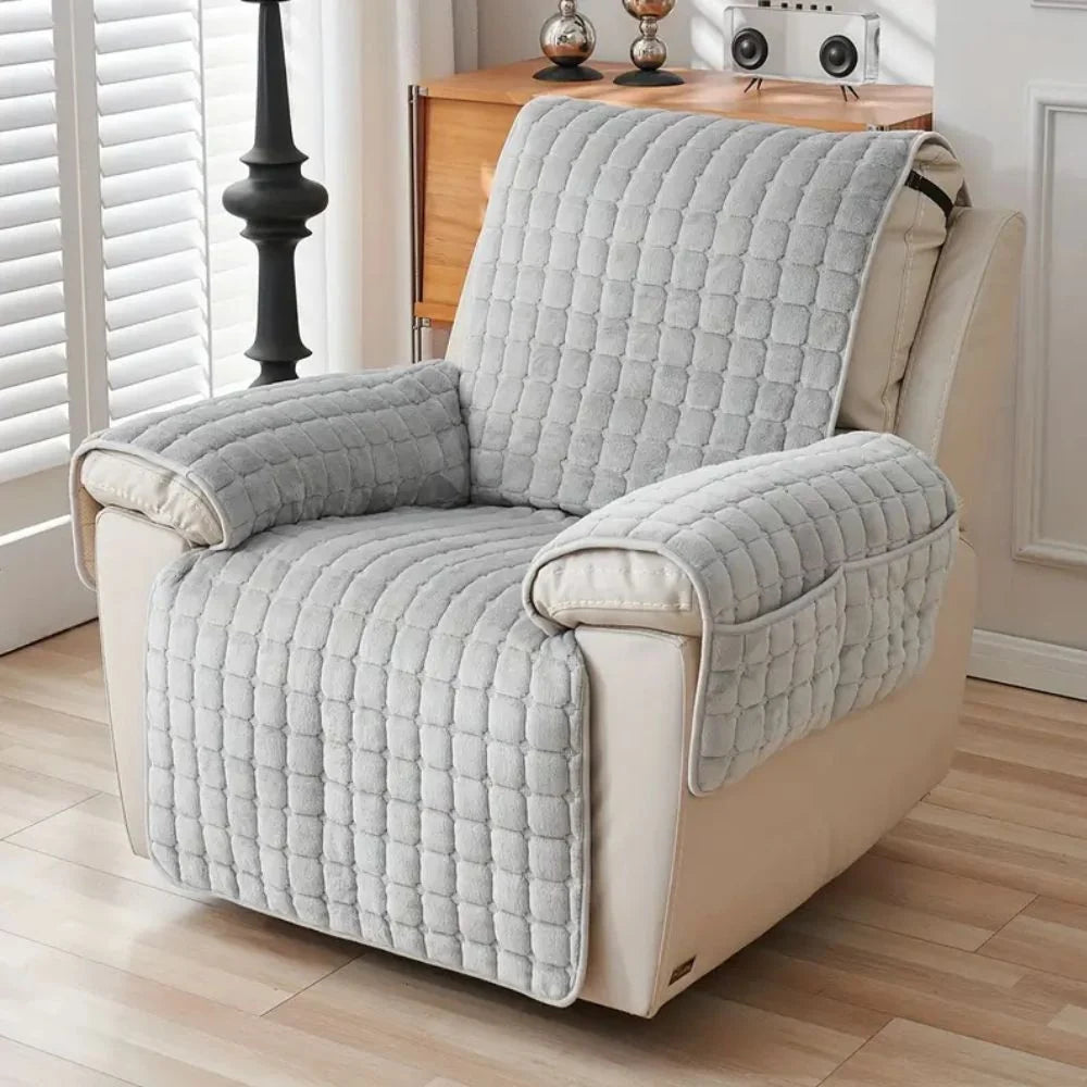 Recliner Cover | Quilted Microfiber, Non-Slip & Side Pocket