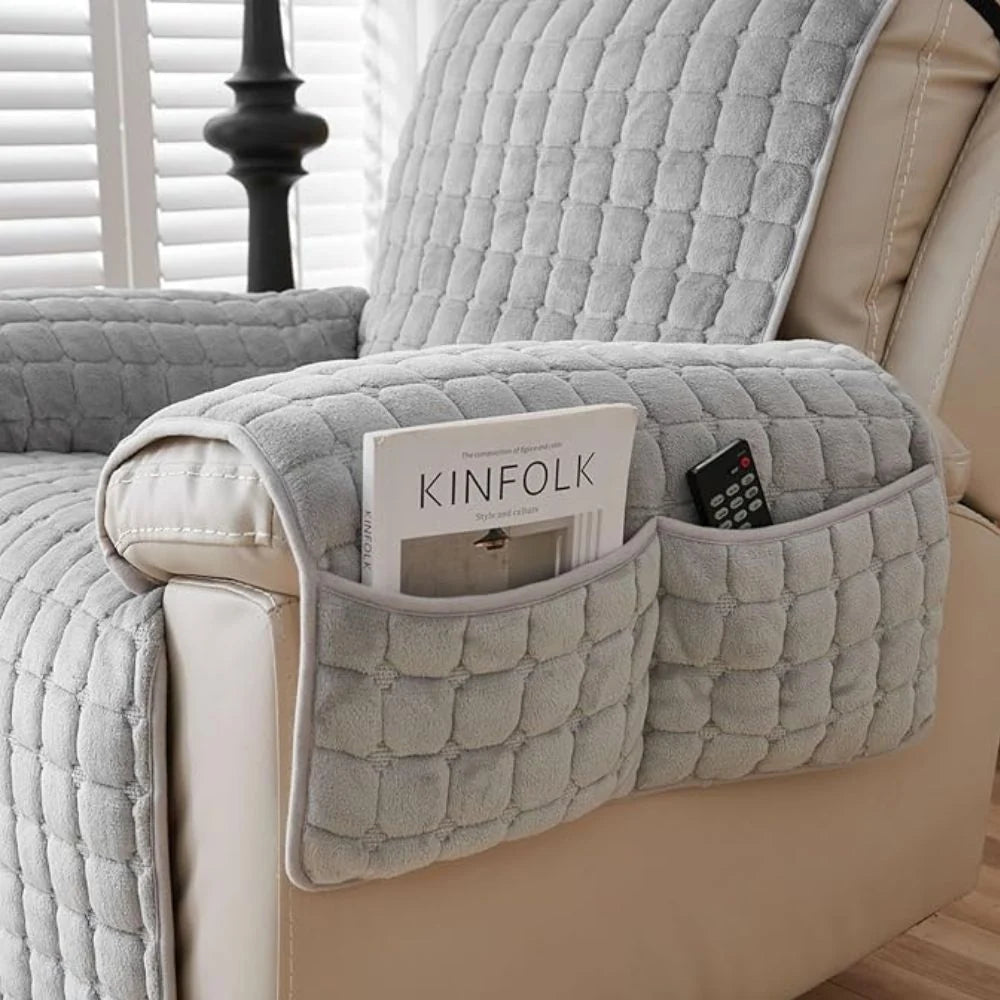 Recliner Cover | Quilted Microfiber, Non-Slip & Side Pocket