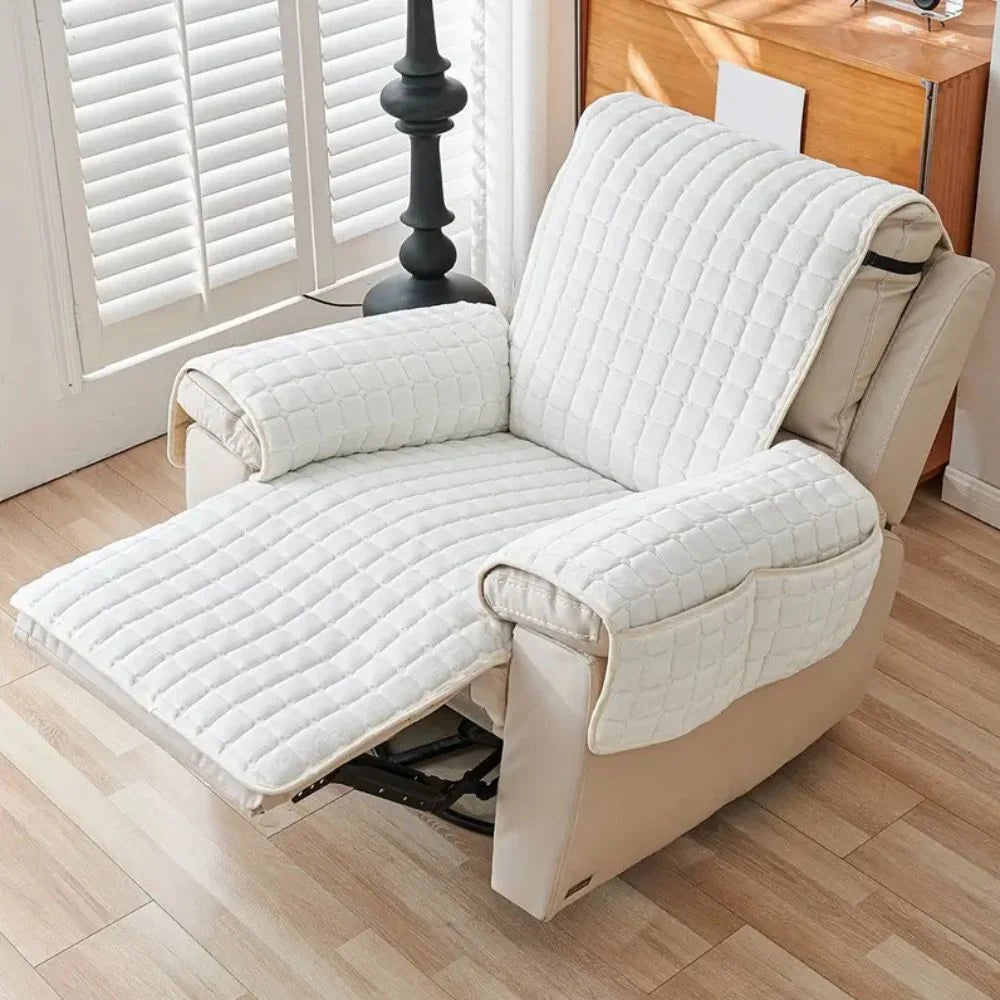 Recliner Cover | Quilted Microfiber, Non-Slip & Side Pocket