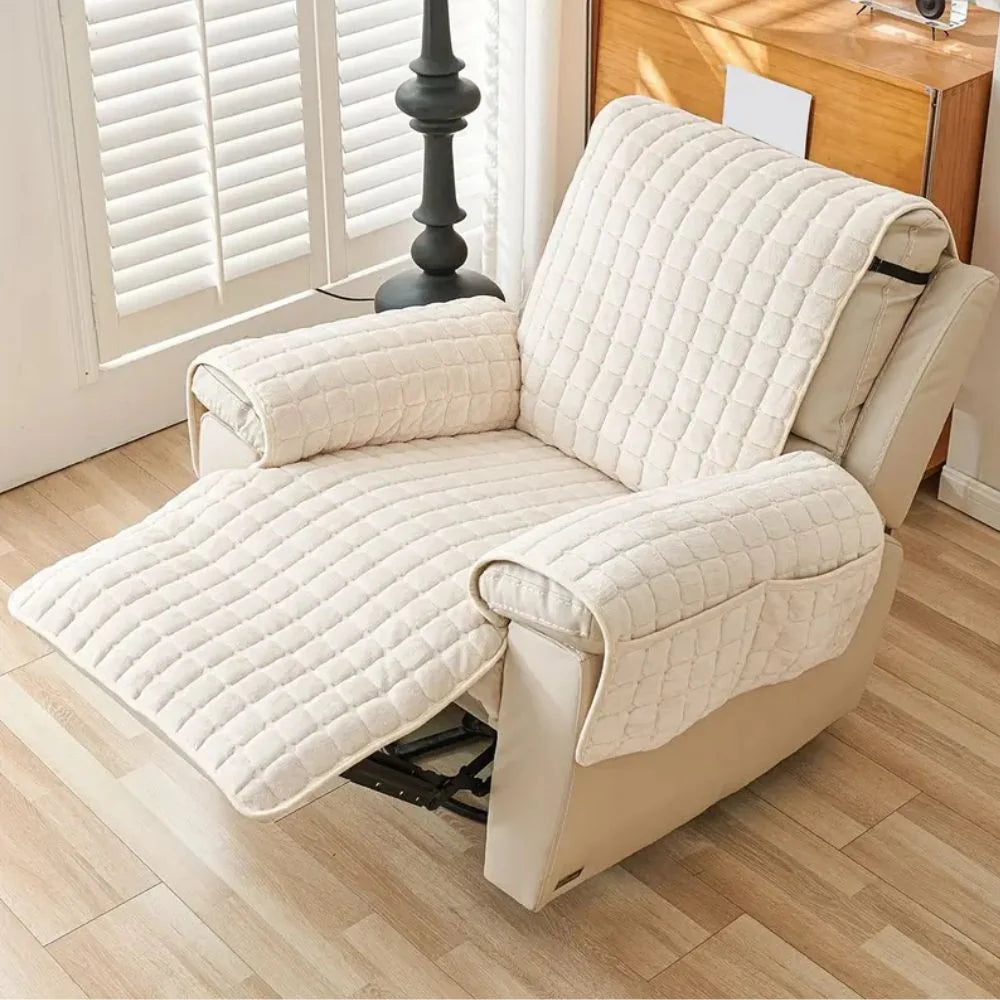 Recliner Cover | Quilted Microfiber, Non-Slip & Side Pocket