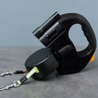 Retractable Dog Leash | Anti-Tangle Rotating Joint & Dual Grip | 10 ft Per Line