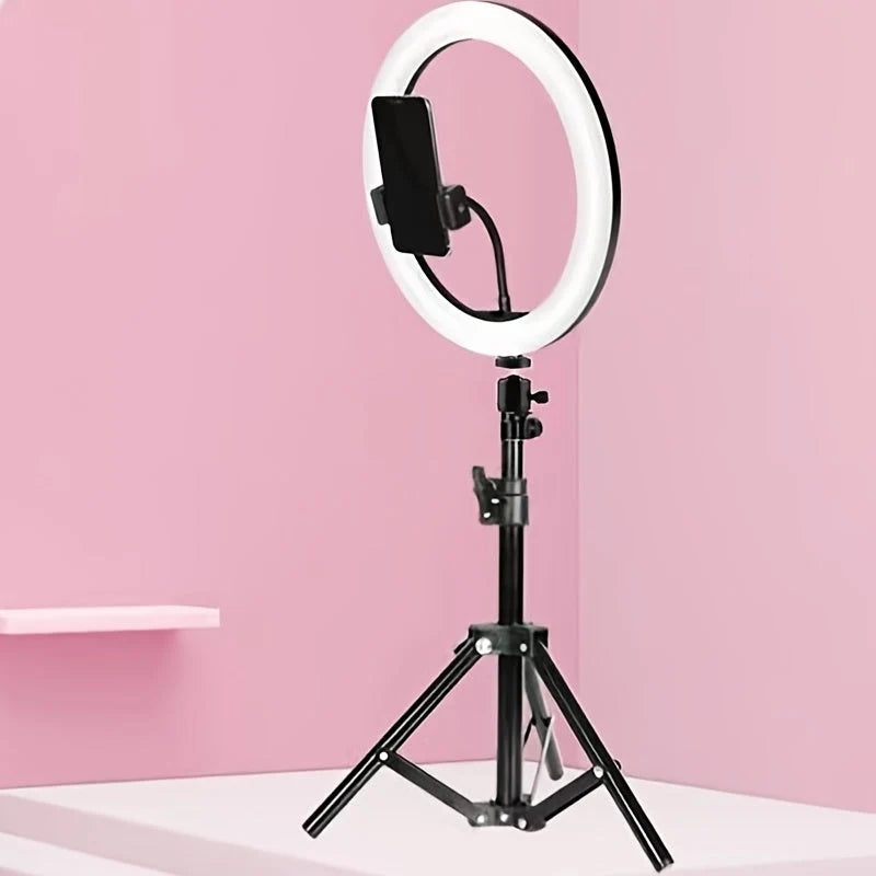 Ring Light | 10-Inch LED | Adjustable Tripod & Phone Holder