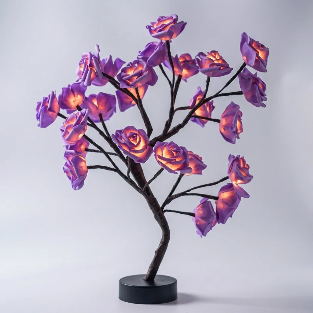 Rose Lamp | Handcrafted Floral & Warm Ambient | 18 in