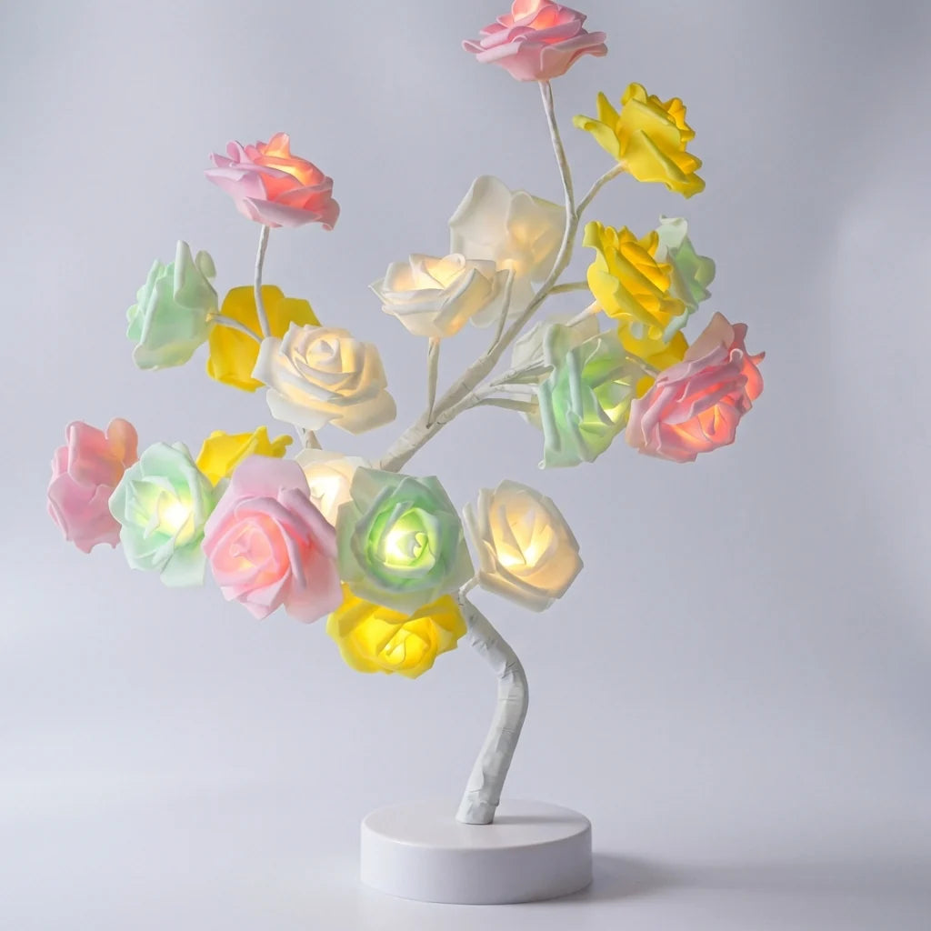 Rose Lamp | Handcrafted Floral & Warm Ambient | 18 in