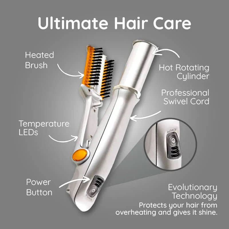 Rotating Hair Brush Styler | 32mm Ceramic Barrel & Auto-Off