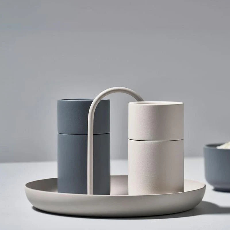 Round Decorative Tray | Lightweight Aluminum Alloy & Minimalist | 20 x 13 cm