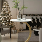 Round Side Table | Reinforced Wood & Steel Frame