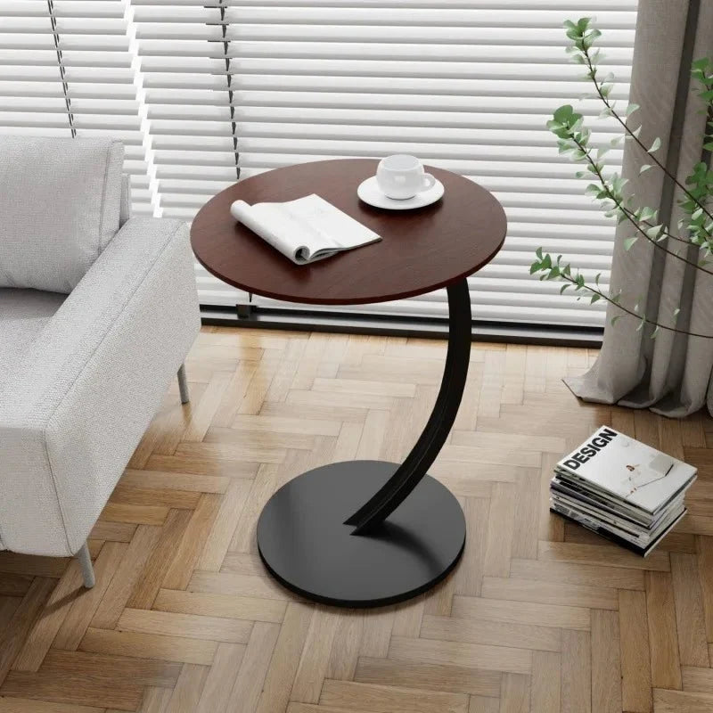 Round Side Table | Reinforced Wood & Steel Frame