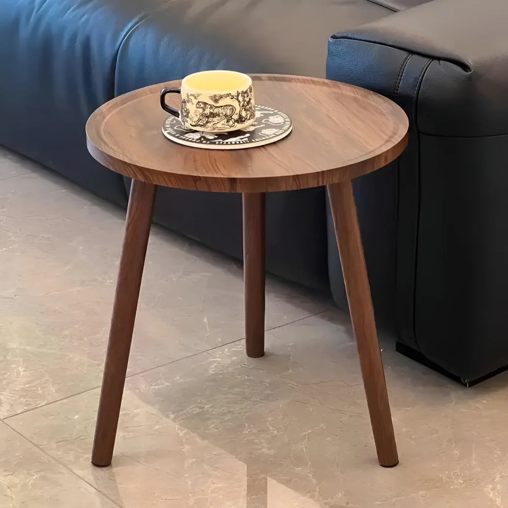 Round Side Table | Solid Wood & Space-Saving | 40 x 48.5 cm