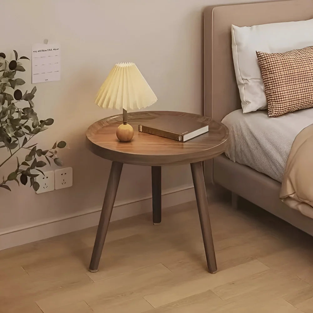 Round Side Table | Solid Wood & Space-Saving | 40 x 48.5 cm