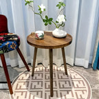 Round Side Table | Solid Wood & Space-Saving | 40 x 48.5 cm
