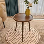 Round Side Table | Solid Wood & Space-Saving | 40 x 48.5 cm