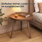 Round Side Table | Solid Wood & Space-Saving | 40 x 48.5 cm