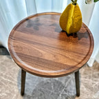 Round Side Table | Solid Wood & Space-Saving | 40 x 48.5 cm