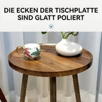 Round Side Table | Solid Wood & Space-Saving | 40 x 48.5 cm