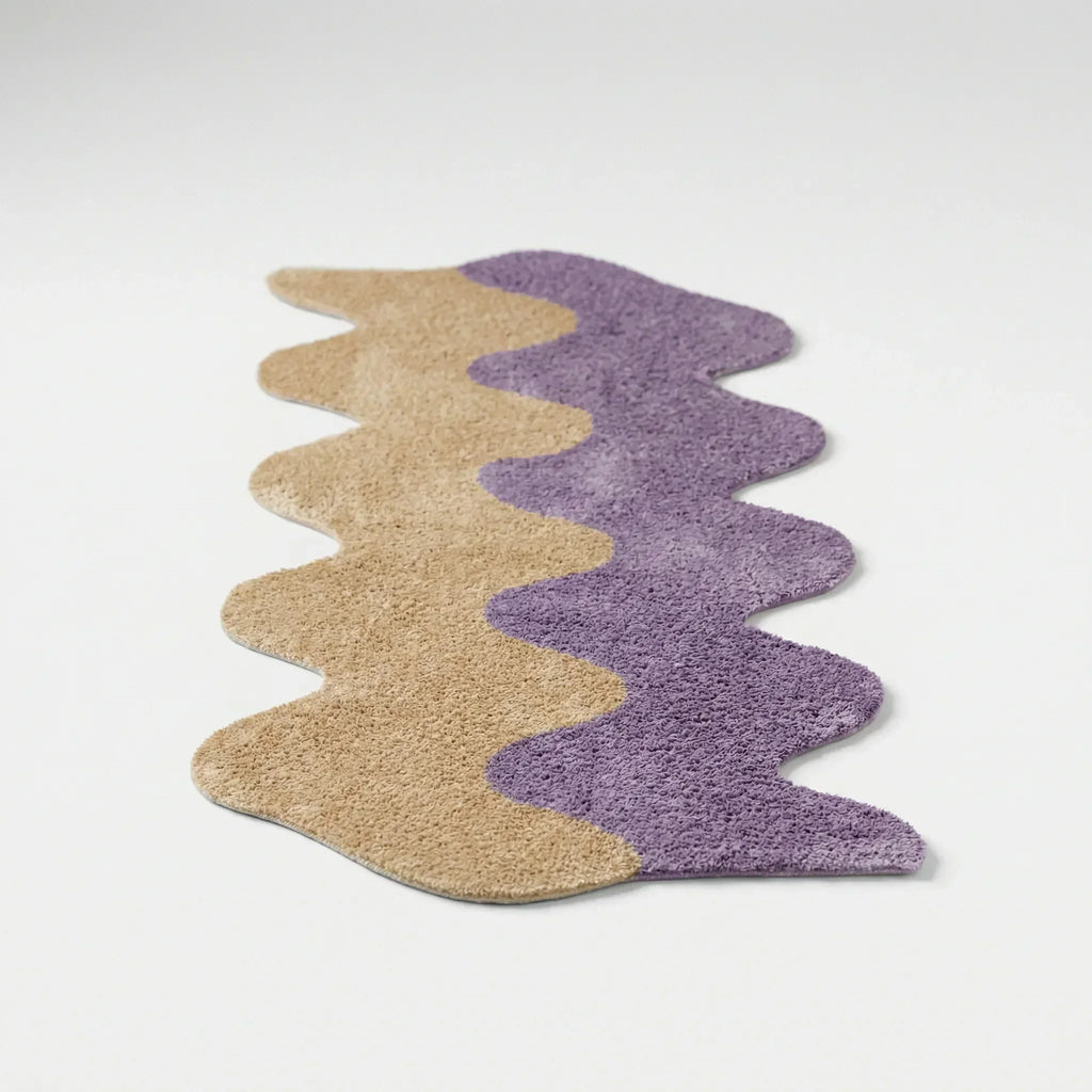 Rug | Abstract Color-Block & Machine-Washable | 45 x 120 cm