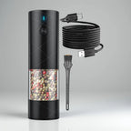 Salt & Pepper Grinder Set | One-Button Rechargeable & LED | Set of 2