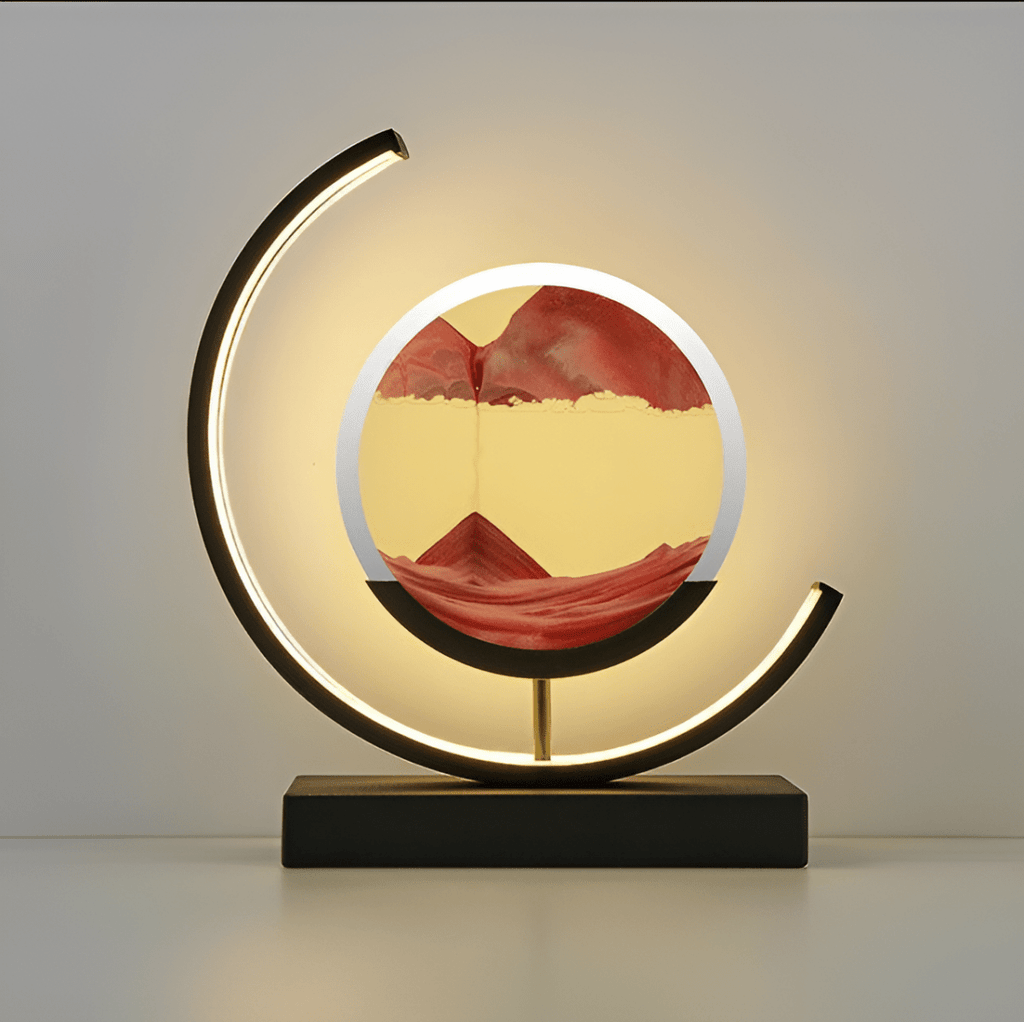Sand Lamp with Rotating Sand Circle