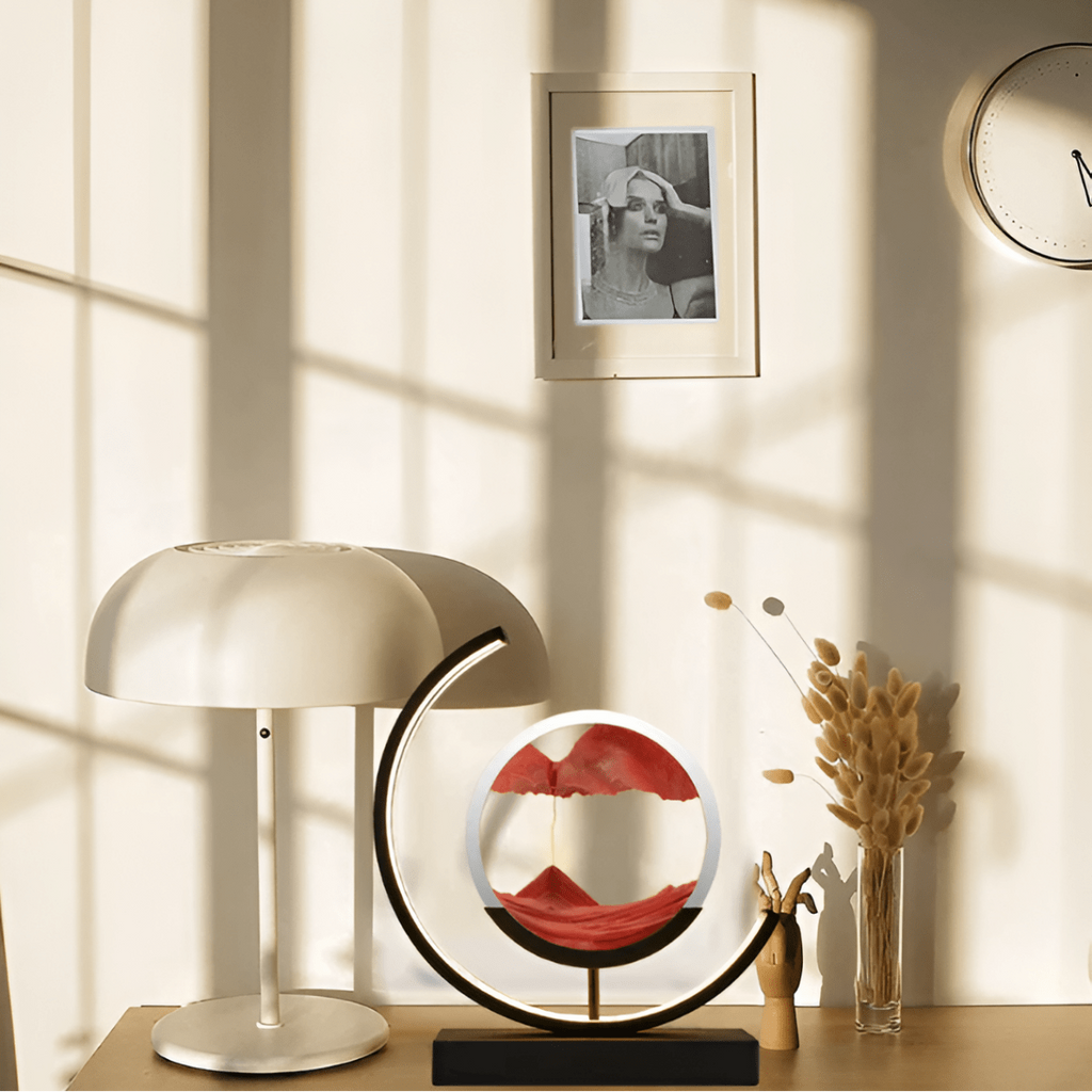 Sand Lamp with Rotating Sand Circle