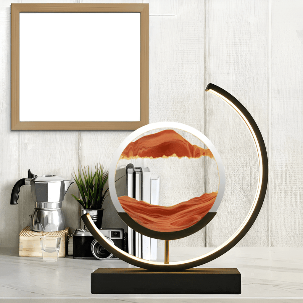 Sand Lamp with Rotating Sand Circle