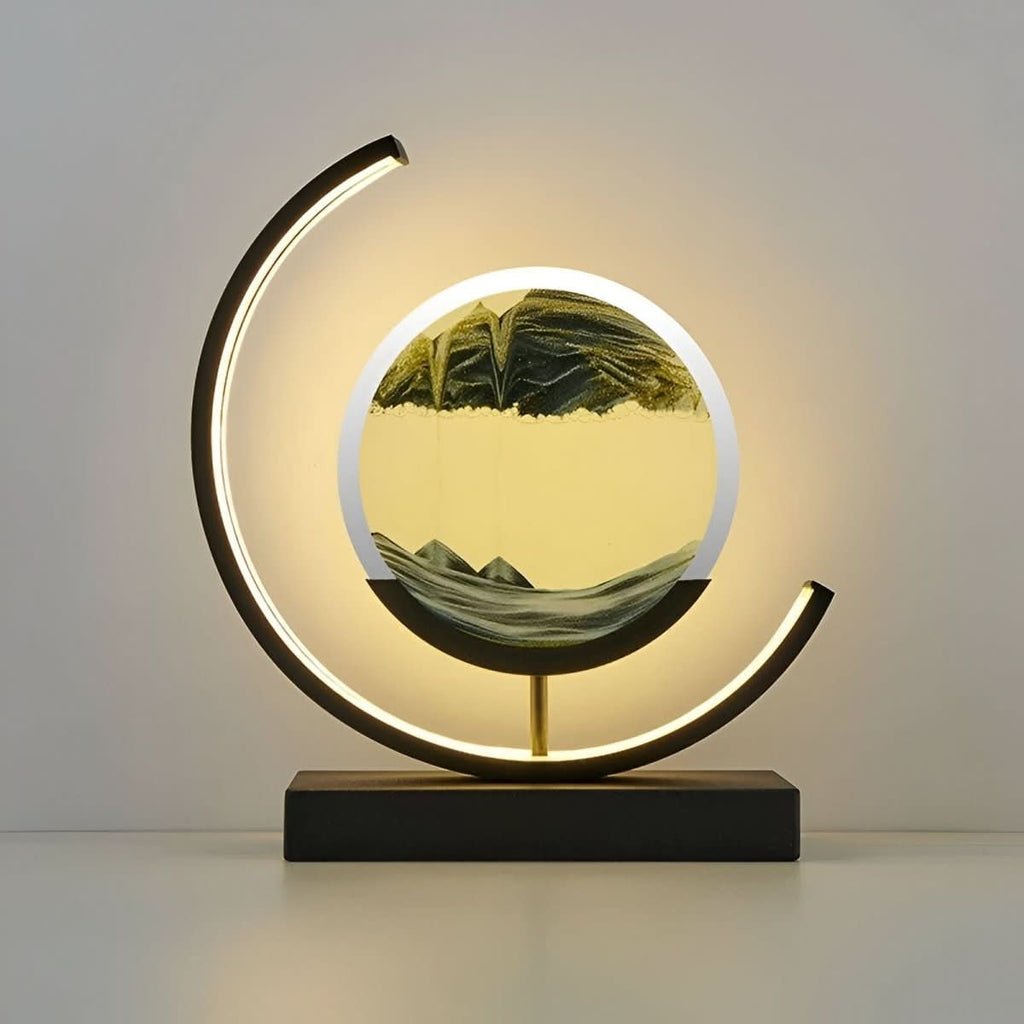 Sand Lamp with Rotating Sand Circle