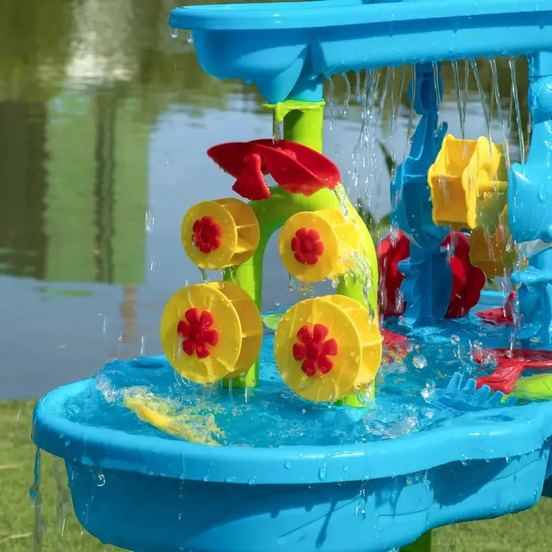 Sand & Water Play Table | BPA-Free Plastic & Multi-Compartment | 15-Piece Set