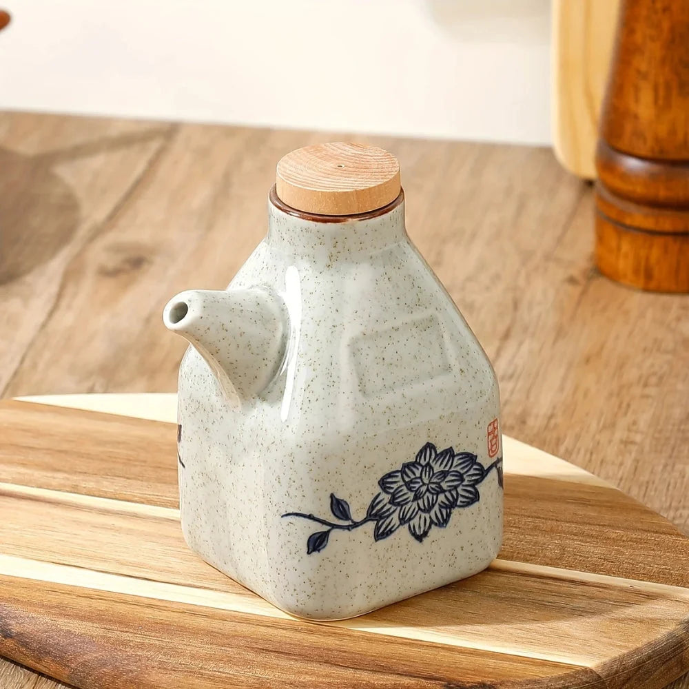 Sauce Dispenser | Hand-Painted Ceramic & Drip-Free Spout