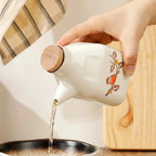 Sauce Dispenser | Hand-Painted Ceramic & Drip-Free Spout