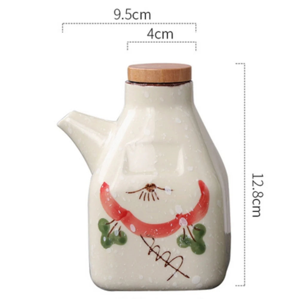 Sauce Dispenser | Hand-Painted Ceramic & Drip-Free Spout