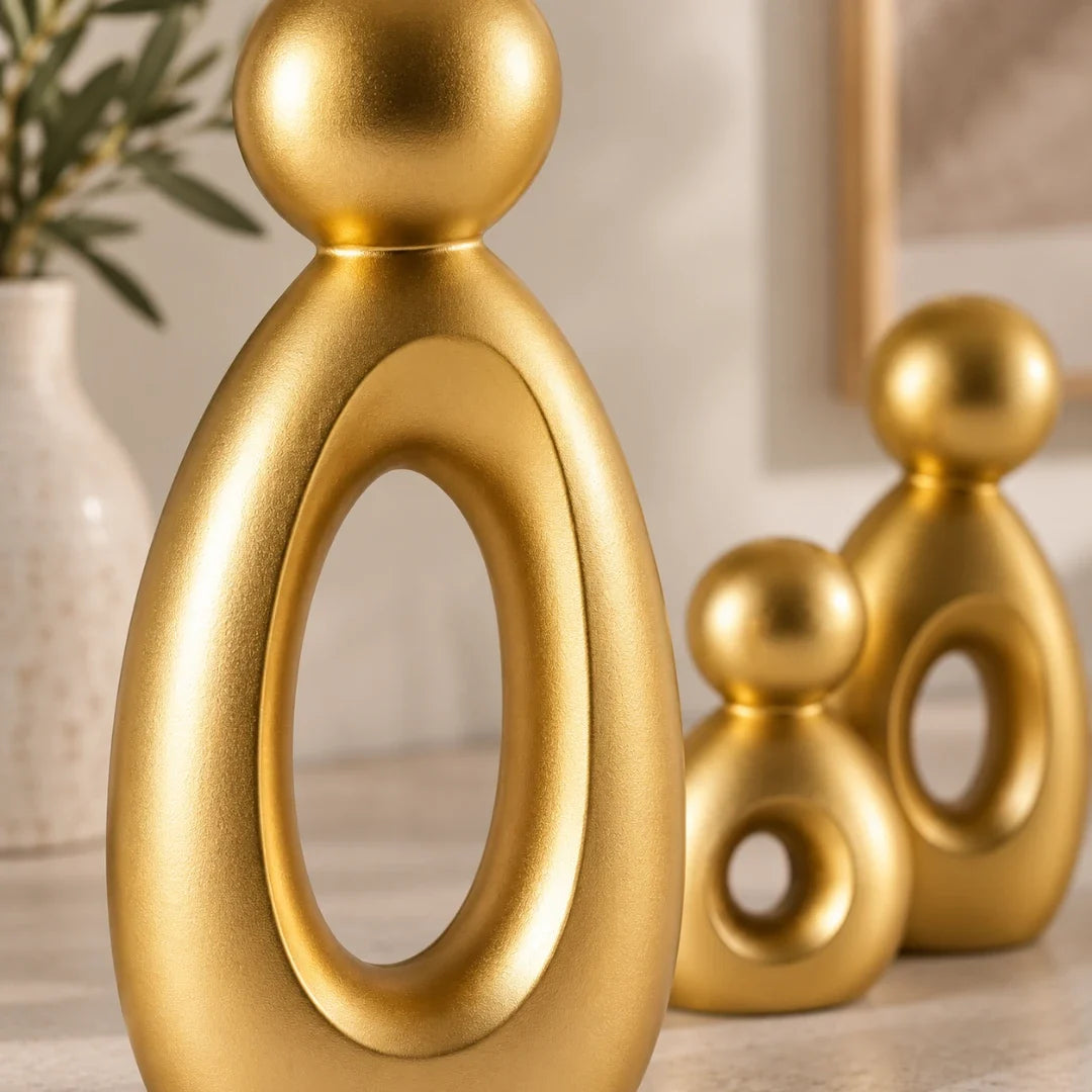 Sculpture Set | Matte Resin & Abstract Neoclassical | 3-Piece Set