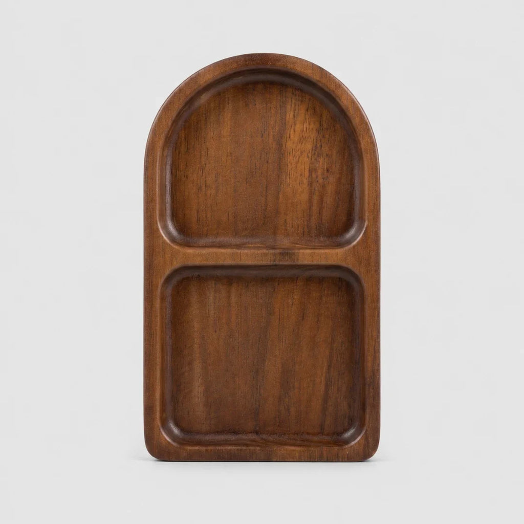 Sectioned Tray | Two-Compartment Solid Acacia | Two Sizes