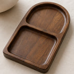 Sectioned Tray | Two-Compartment Solid Acacia | Two Sizes