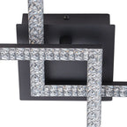 Semi-Flush Ceiling Light | Integrated LED & Diamond Acrylic Diffuser | 14.2 in