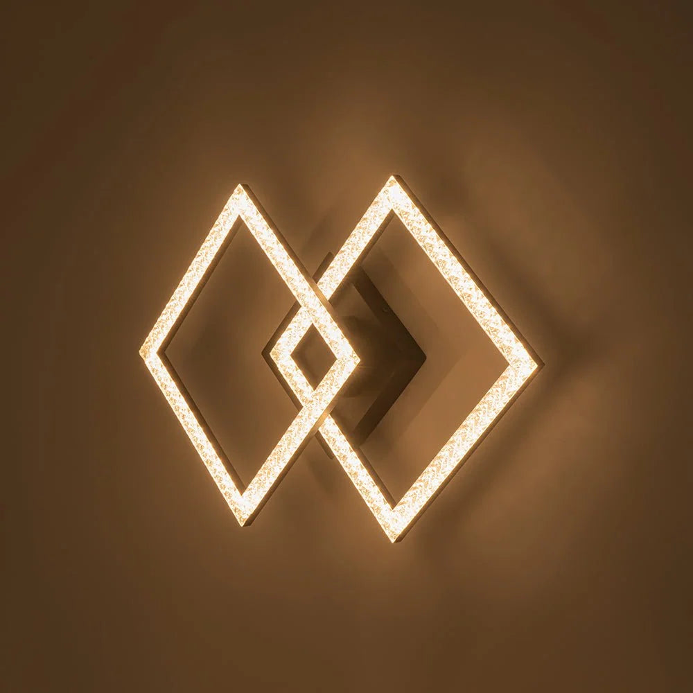 Semi-Flush Ceiling Light | Integrated LED & Diamond Acrylic Diffuser | 14.2 in