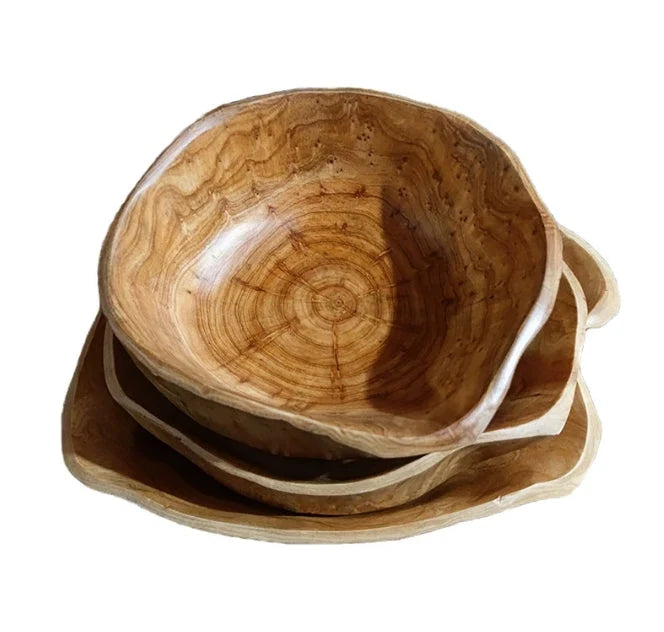 Serving Bowl | Handcrafted Teak Root Wood | 30-34 cm