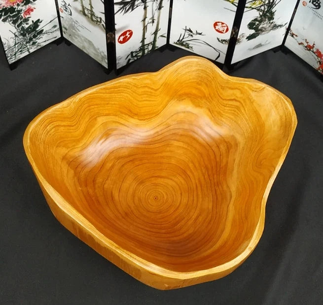 Serving Bowl | Handcrafted Teak Root Wood | 30-34 cm
