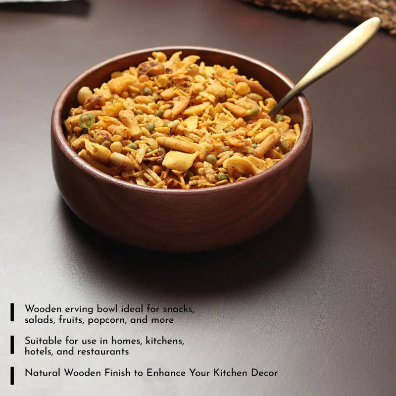 Serving Bowl | Solid Walnut & Food-Grade Finish | Two Sizes