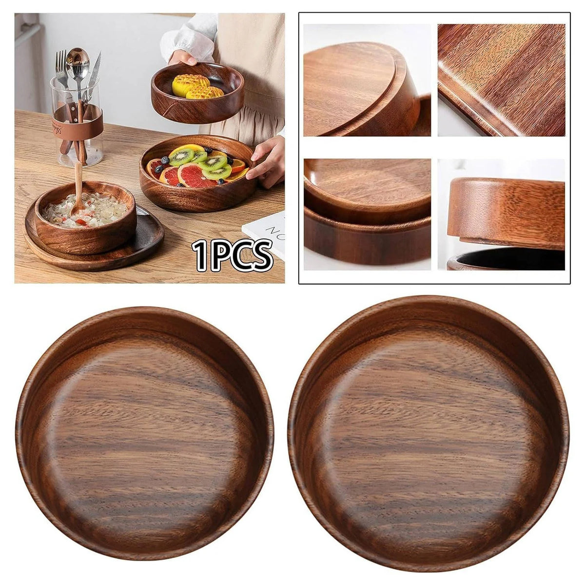 Serving Bowl | Solid Walnut & Food-Grade Finish | Two Sizes