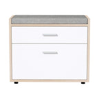 Shoe Bench | Hidden Storage & Padded Fabric Seat | Holds 6–8 Pairs