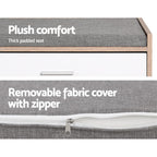 Shoe Bench | Hidden Storage & Padded Fabric Seat | Holds 6–8 Pairs