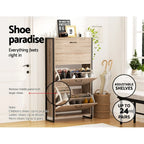 Shoe Cabinet | 24-Pair Capacity & Adjustable Shelves