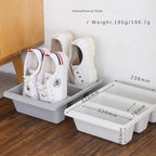 Shoe Organizer | 3-Section Grooved Upright & Space-Saving | 31.5 x 24 x 9 cm