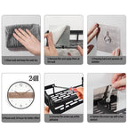 Shower Caddy | Curved Matte Aluminium & Self-Adhesive | Holds Up To 50 kg