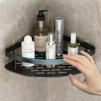 Shower Caddy | Curved Matte Aluminium & Self-Adhesive | Holds Up To 50 kg